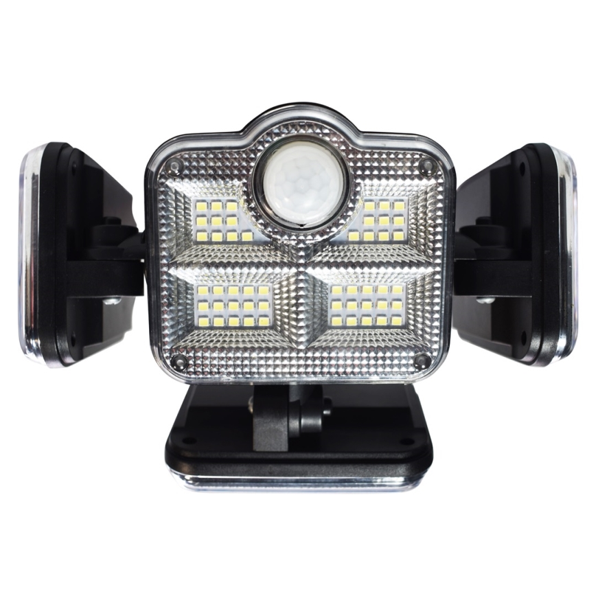 LED Solarstrahler mit Bewegungs- und Dämmerungssensor LED/30W/3,7V 2400 mAh IP47 + Fernbedienung