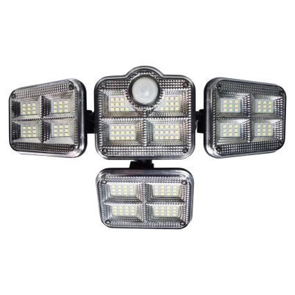 LED Solarstrahler mit Bewegungs- und Dämmerungssensor LED/30W/3,7V 2400 mAh IP47 + Fernbedienung