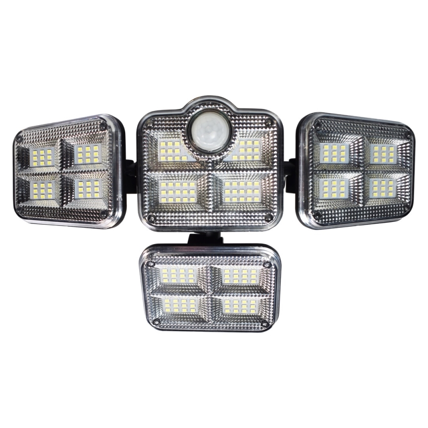 LED Solarstrahler mit Bewegungs- und Dämmerungssensor LED/30W/3,7V 2400 mAh IP47 + Fernbedienung