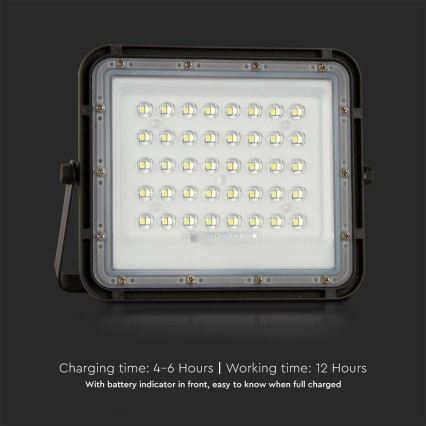 Dimmbarer LED-Outdoor-Solarstrahler LED/10W/3,2V IP65 4000K 6000 mAh schwarz + Fernbedienung