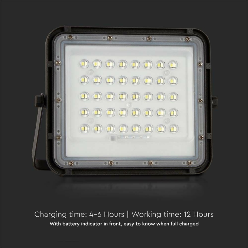 Dimmbarer LED-Outdoor-Solarstrahler LED/10W/3,2V IP65 4000K 6000 mAh schwarz + Fernbedienung
