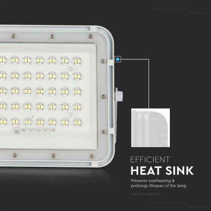 Dimmbarer LED-Outdoor-Solarstrahler LED/10W/3,2V IP65 4000K 6000 mAh weiß + Fernbedienung