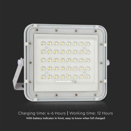 Dimmbarer LED-Outdoor-Solarstrahler LED/10W/3,2V IP65 4000K 6000 mAh weiß + Fernbedienung