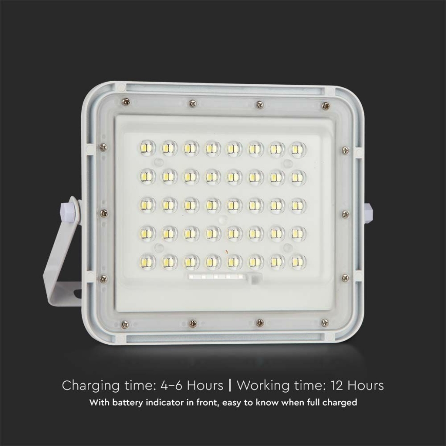 Dimmbarer LED-Outdoor-Solarstrahler LED/10W/3,2V IP65 4000K 6000 mAh weiß + Fernbedienung