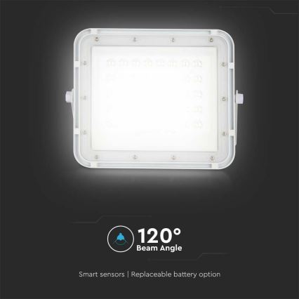 Dimmbarer LED-Outdoor-Solarstrahler LED/10W/3,2V IP65 4000K 6000 mAh weiß + Fernbedienung