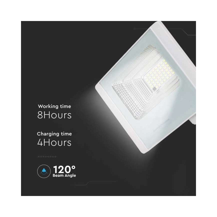 LED Solarstrahler für den Außenbereich LED/12W/3,2V IP65 4000K + Fernbedienung