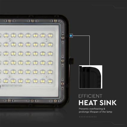 Dimmbarer LED-Outdoor-Solarstrahler LED/15W/3,2V IP65 6400K 12000 mAh schwarz + Fernbedienung