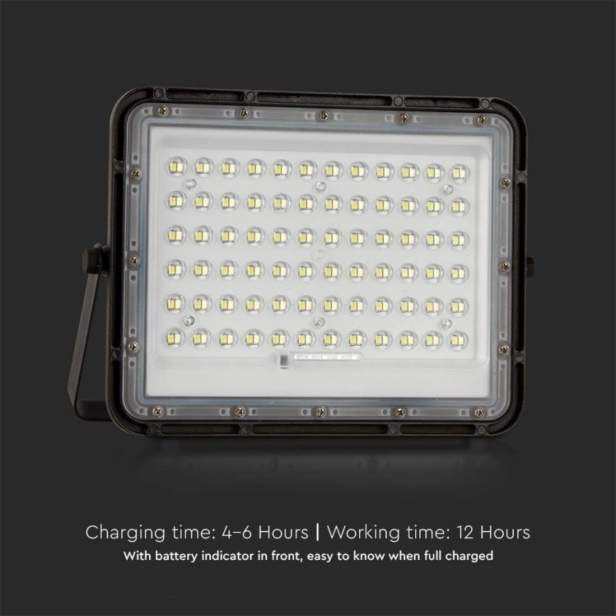 Dimmbarer LED-Outdoor-Solarstrahler LED/15W/3,2V IP65 6400K 12000 mAh schwarz + Fernbedienung
