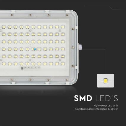 Dimmbarer LED-Outdoor-Solarstrahler LED/15W/3,2V IP65 6400K weiß + Fernbedienung