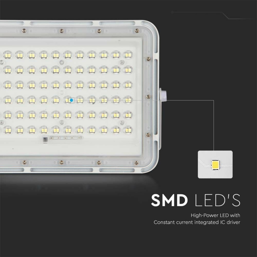 Dimmbarer LED-Outdoor-Solarstrahler LED/15W/3,2V IP65 6400K weiß + Fernbedienung