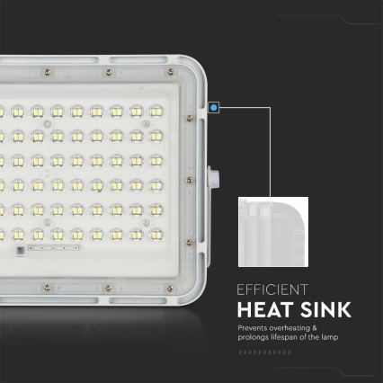 Dimmbarer LED-Outdoor-Solarstrahler LED/15W/3,2V IP65 6400K weiß + Fernbedienung