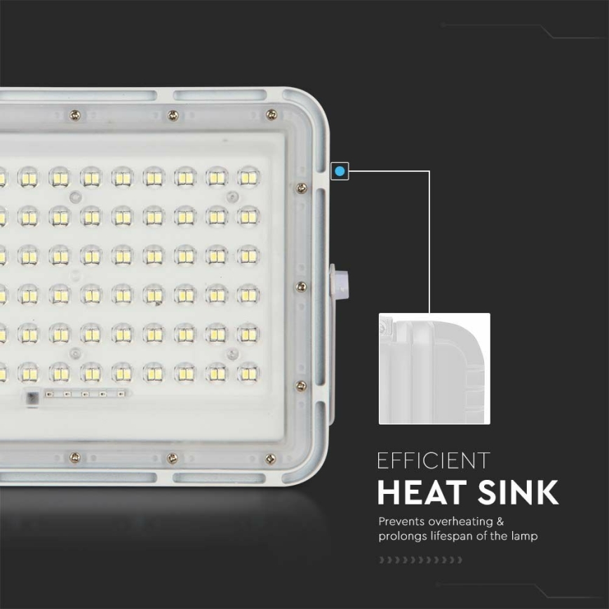 Dimmbarer LED-Outdoor-Solarstrahler LED/15W/3,2V IP65 6400K weiß + Fernbedienung