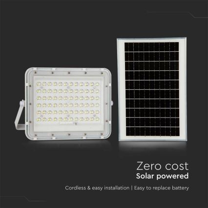 Dimmbarer LED-Outdoor-Solarstrahler LED/15W/3,2V IP65 6400K weiß + Fernbedienung
