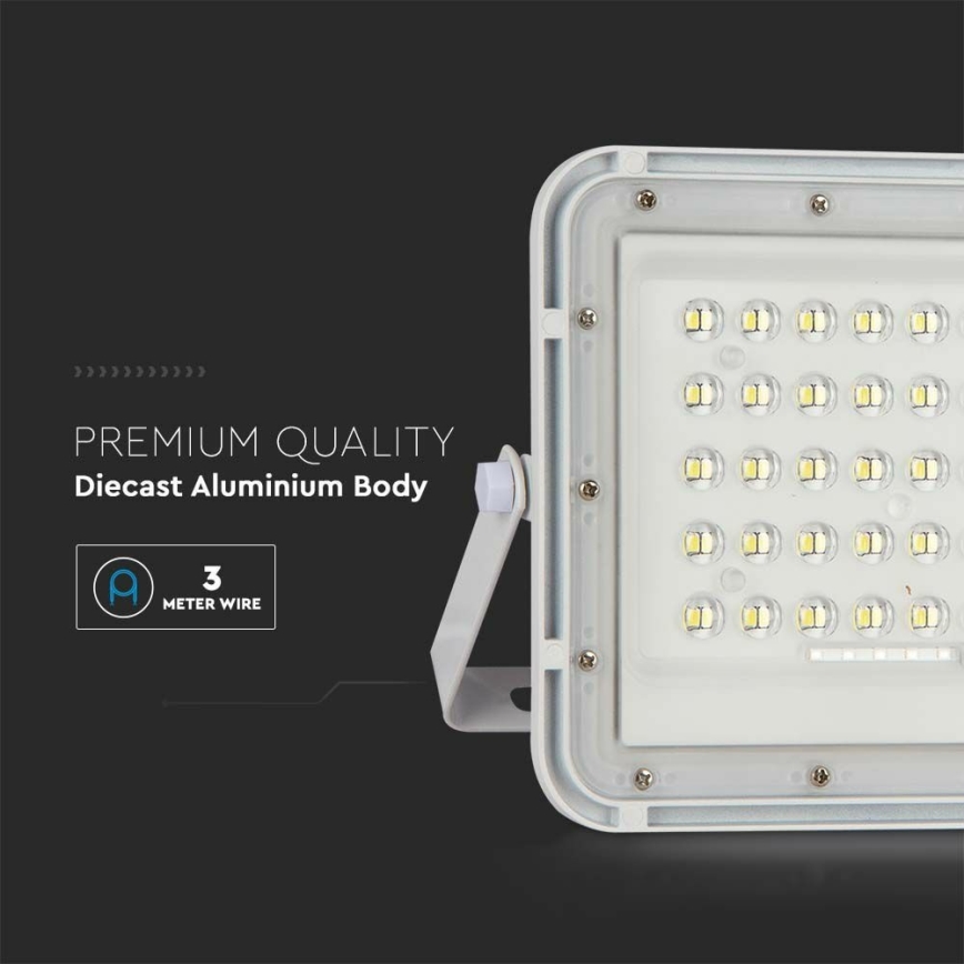 Dimmbarer LED-Outdoor-Solarstrahler LED/15W/3,2V IP65 6400K weiß + Fernbedienung