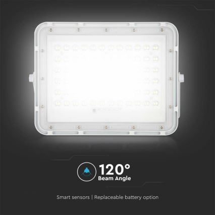 Dimmbarer LED-Outdoor-Solarstrahler LED/15W/3,2V IP65 6400K weiß + Fernbedienung