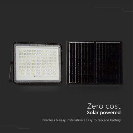 LED-Solarstrahler für den Außenbereich LED/200W/3,2V 4000K schwarz IP65 16000 mAh + Fernbedienung