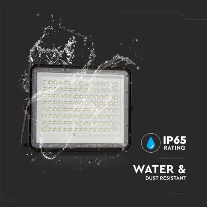 LED-Solarstrahler für den Außenbereich LED/200W/3,2V 4000K schwarz IP65 16000 mAh + Fernbedienung