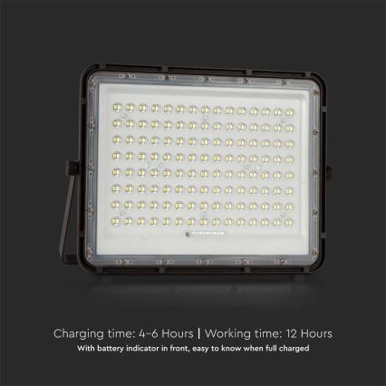LED-Solarstrahler für den Außenbereich LED/200W/3,2V 4000K schwarz IP65 16000 mAh + Fernbedienung