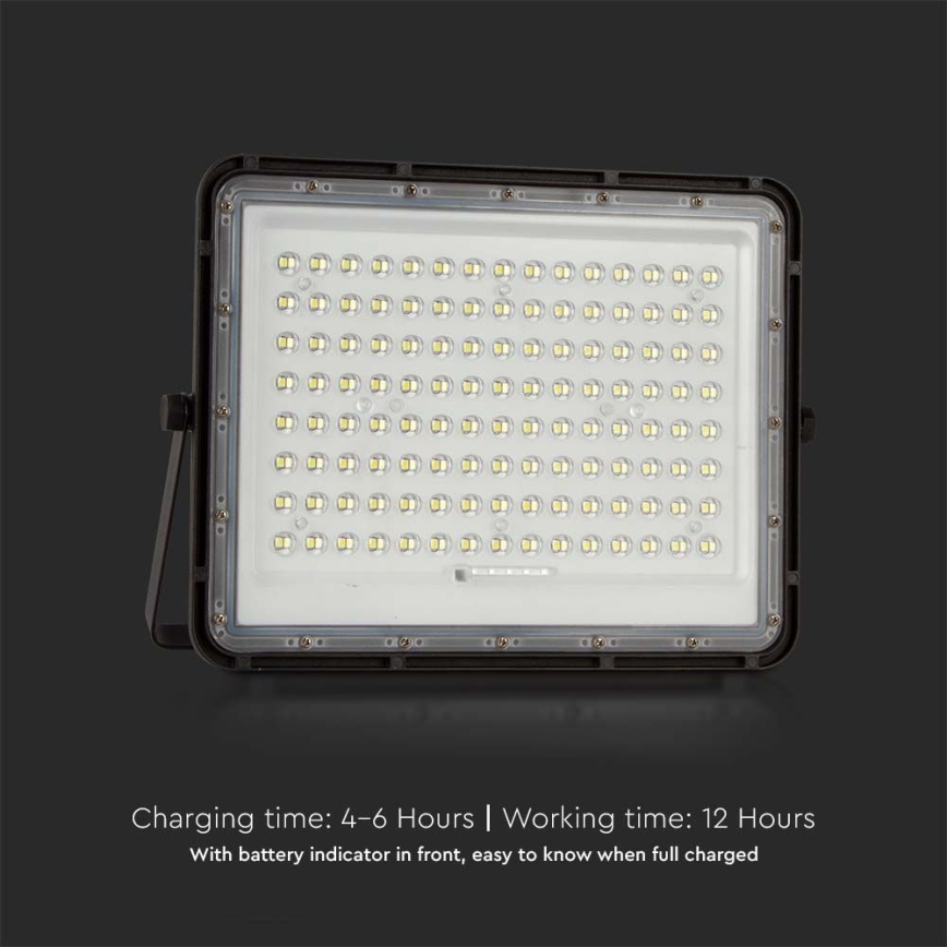 LED-Solarstrahler für den Außenbereich LED/200W/3,2V 4000K schwarz IP65 16000 mAh + Fernbedienung