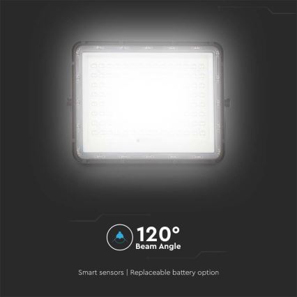 LED-Solarstrahler für den Außenbereich LED/200W/3,2V 4000K schwarz IP65 16000 mAh + Fernbedienung