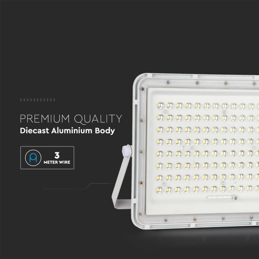 LED-Solarstrahler für den Außenbereich LED/20W/3,2V 6400K weiß IP65 16000 mAh + Fernbedienung