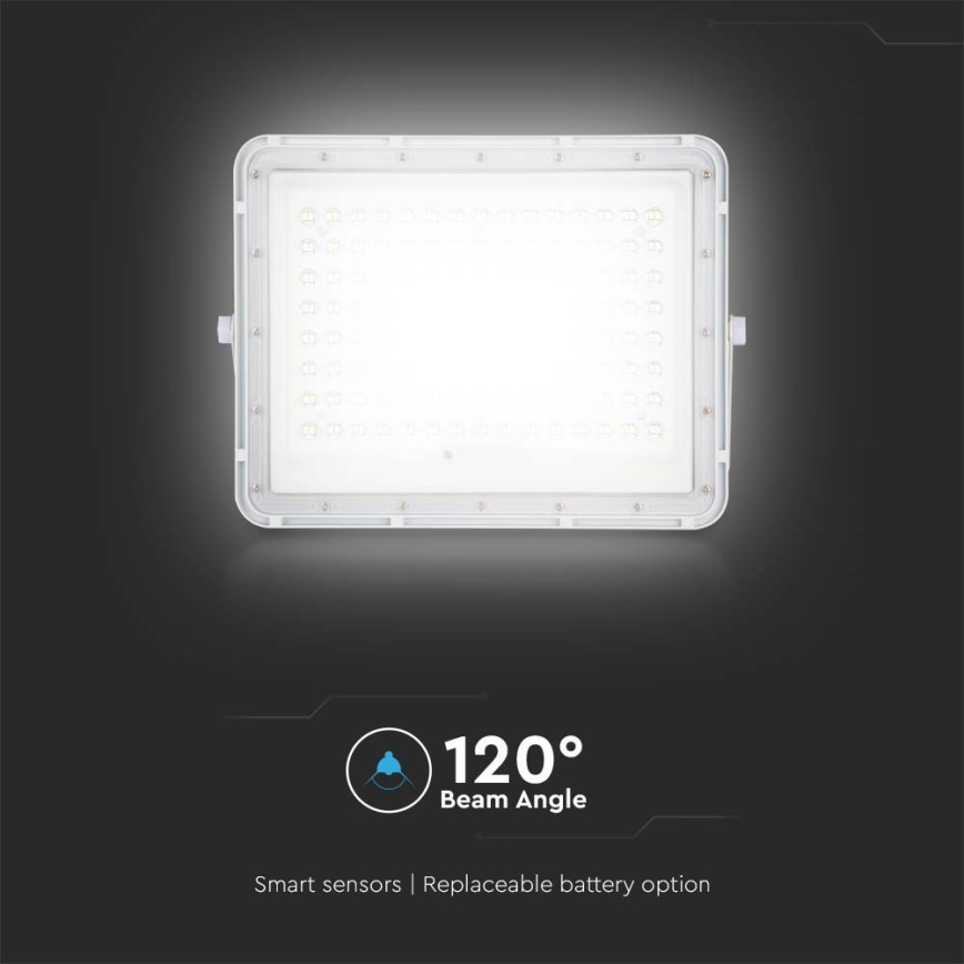 LED-Solarstrahler für den Außenbereich LED/20W/3,2V 6400K weiß IP65 16000 mAh + Fernbedienung