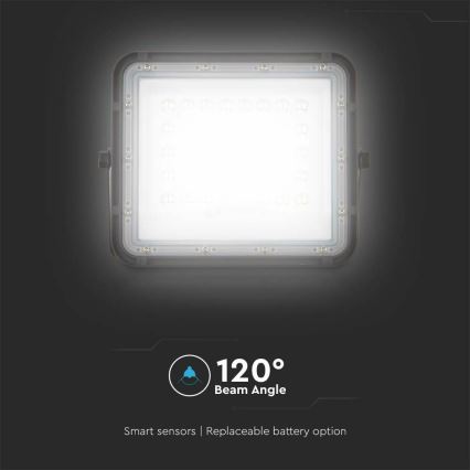 Dimmbarer LED-Outdoor-Solarstrahler LED/6W/3,2V IP65 4000K 5000 mAh schwarz + Fernbedienung