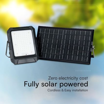 LED-Solarstrahler LED/15W/3,7V IP65 4000K 12000 mAh schwarz + Fernbedienung