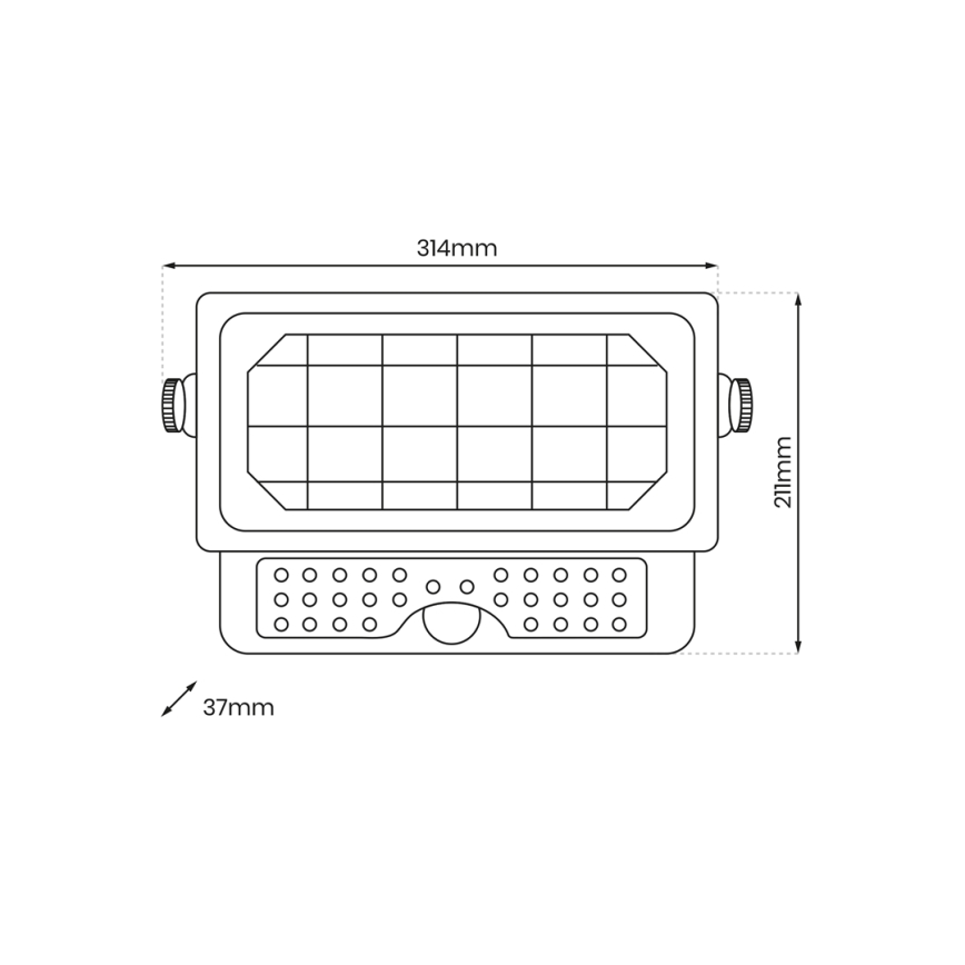 LED Solarstrahler mit Bewegungs- und Dämmerungssensor EPAD LED/10W/3000 mAh 7,4V 4000K IP65