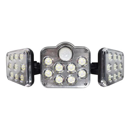 LED Solarstrahler mit Bewegungs- und Dämmerungssensor LED/20W/3,7V 1200 mAh IP44 + Fernbedienung
