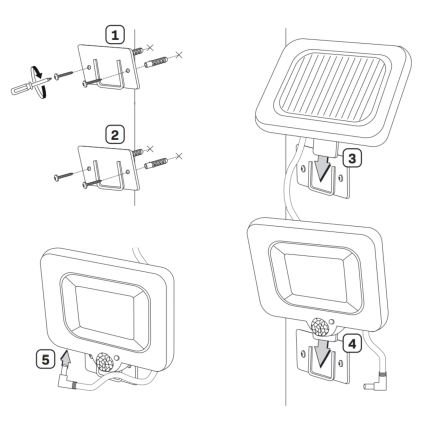 LED Solarstrahler mit DUO-Sensor LED/1W/3,7V 1200 mAh IP44