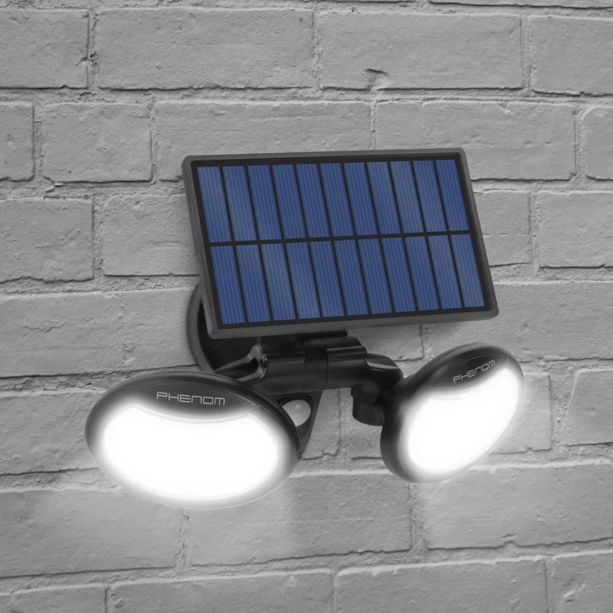 LED-Solarstrahler mit Sensor 2xLED/4W/5V IP65 2000 mAh
