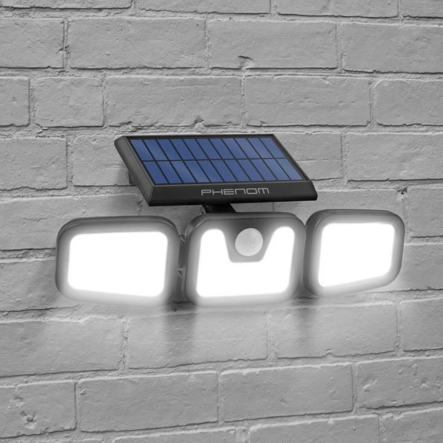 LED-Solarstrahler mit Sensor 3xLED/3,3W/5V IP65 2400 mAh
