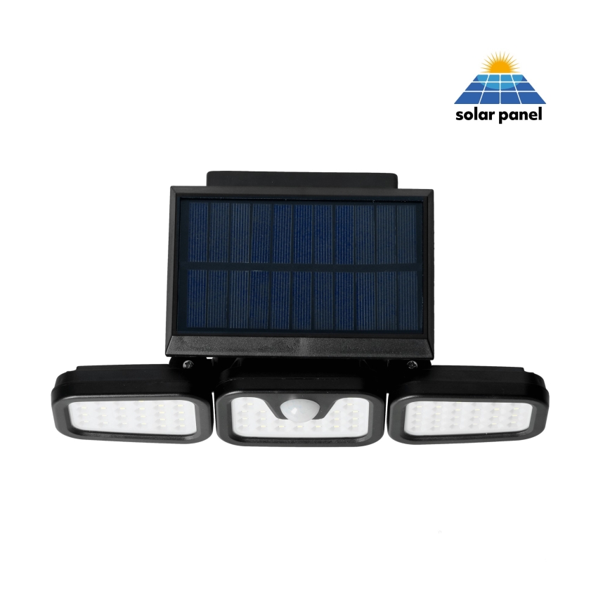 LED Solarstrahler mit Sensor LED/1,5W/3,7V 6000K IP44 2400 mAh