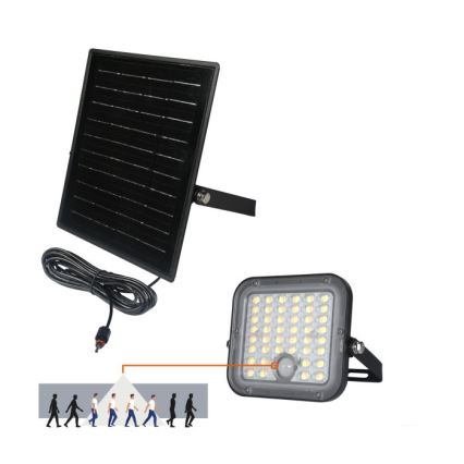 Dimmbarer LED-Solarstrahler mit Sensor LED/10W/3,7V 3000/4000K IP65 3600 mAh + Fernbedienung