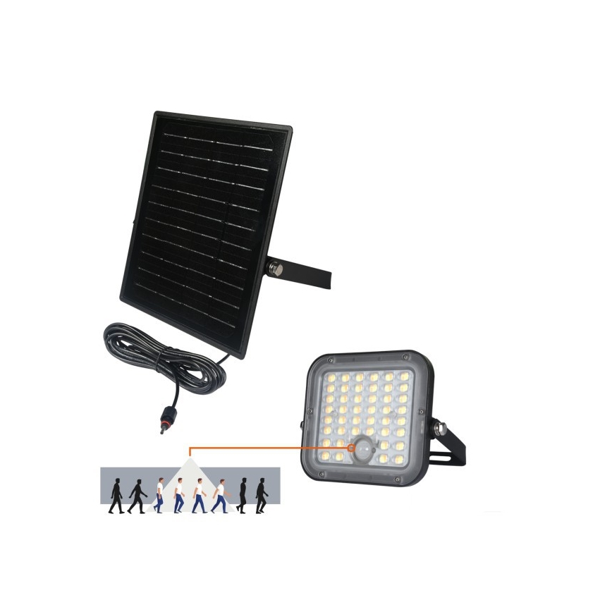 Dimmbarer LED-Solarstrahler mit Sensor LED/10W/3,7V 3000/4000K IP65 3600 mAh + Fernbedienung