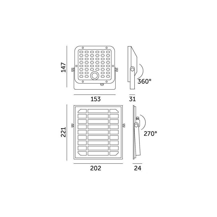 Dimmbarer LED-Solarstrahler mit Sensor LED/10W/3,7V 3000/4000K IP65 3600 mAh + Fernbedienung