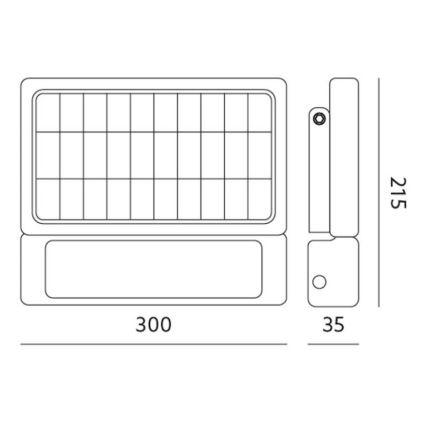 LED-Solarstrahler mit Sensor LED/10W/3,7V 4000K IP65 7200 mAh