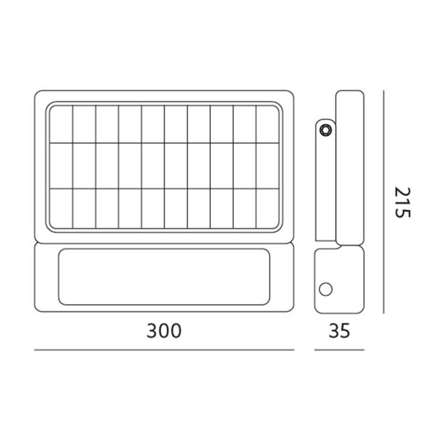 LED-Solarstrahler mit Sensor LED/10W/3,7V 4000K IP65 7200 mAh