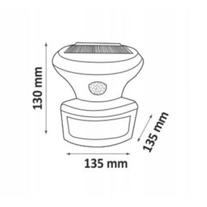 LED Solarstrahler mit Sensor LED/5W/3,7V 2000 mAh IP44
