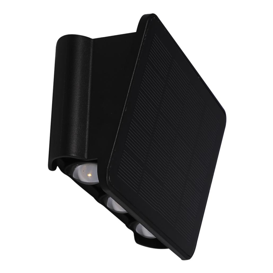 LED-Solarwandleuchte ALF LED/4W/1300 mAh 3000K IP54 schwarz