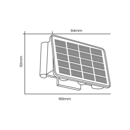 LED-Solarwandleuchte ALF LED/4W/1300 mAh 3000K IP54 schwarz