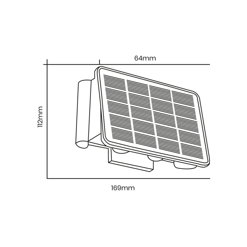 LED-Solarwandleuchte ALF LED/4W/1300 mAh 3000K IP54 schwarz