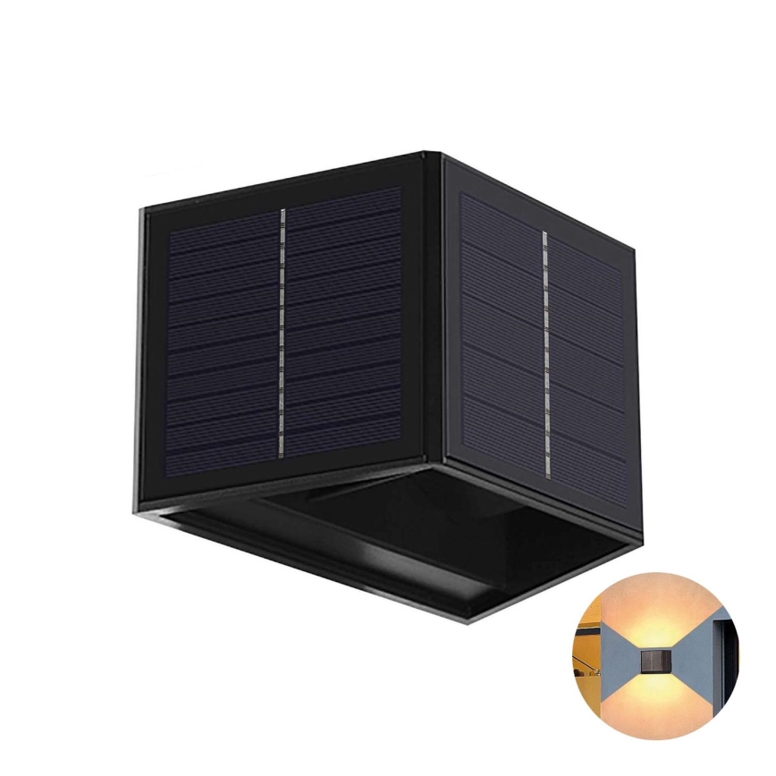 LED-Solarwandleuchte CUBUS 2xLED/1,5W/3,7V 1500 mAh IP54