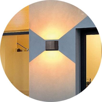 LED-Solarwandleuchte CUBUS 2xLED/1,5W/3,7V 1500 mAh IP54