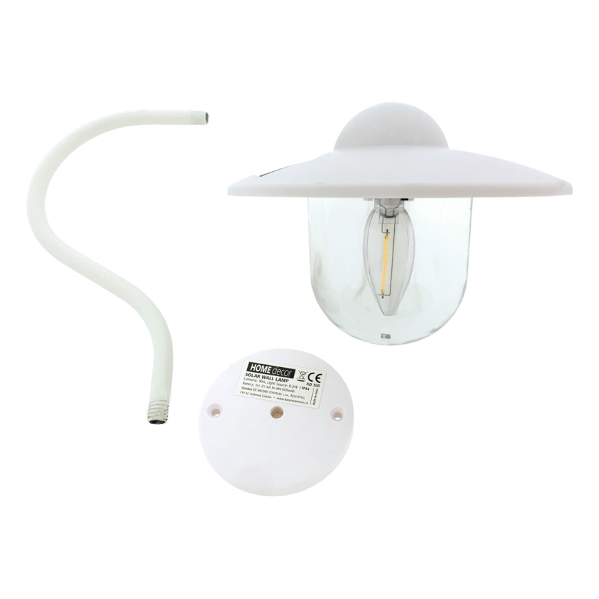 LED-Solarwandleuchte LED/0,5W/1,2V 600 mAh IP44 weiß