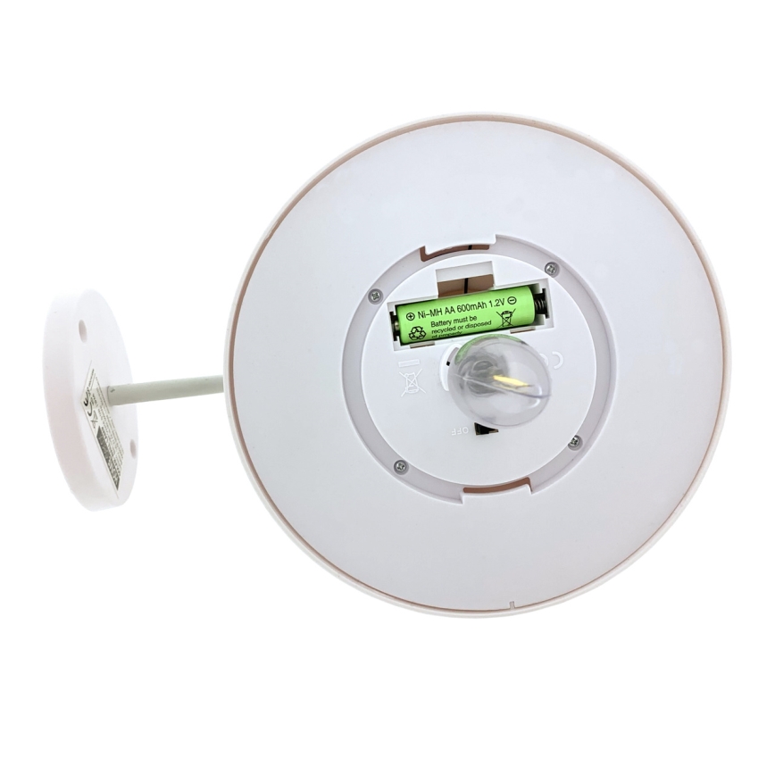 LED-Solarwandleuchte LED/0,5W/1,2V 600 mAh IP44 weiß
