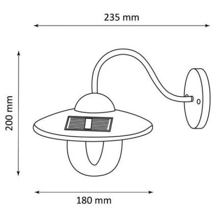 LED-Solarwandleuchte LED/0,5W/1,2V 600 mAh IP44 weiß