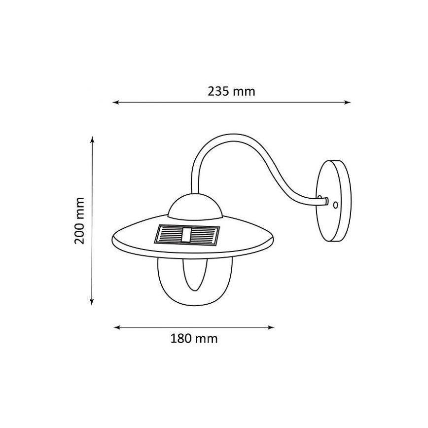 LED-Solarwandleuchte LED/0,5W/1,2V 600 mAh IP44 weiß