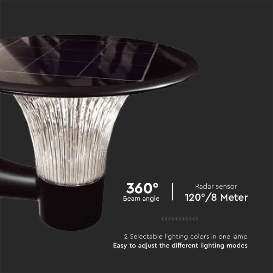 LED-Solarwandleuchte mit Sensor LED/15W/3,2V 4000K/6000K IP65 6000 mAh